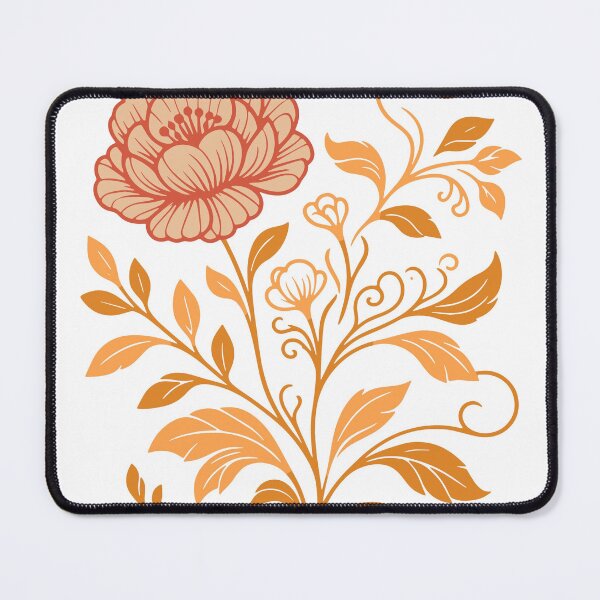 Item preview, Elegant Vintage Floral Block Print Art designed and sold by asadabbasshah.