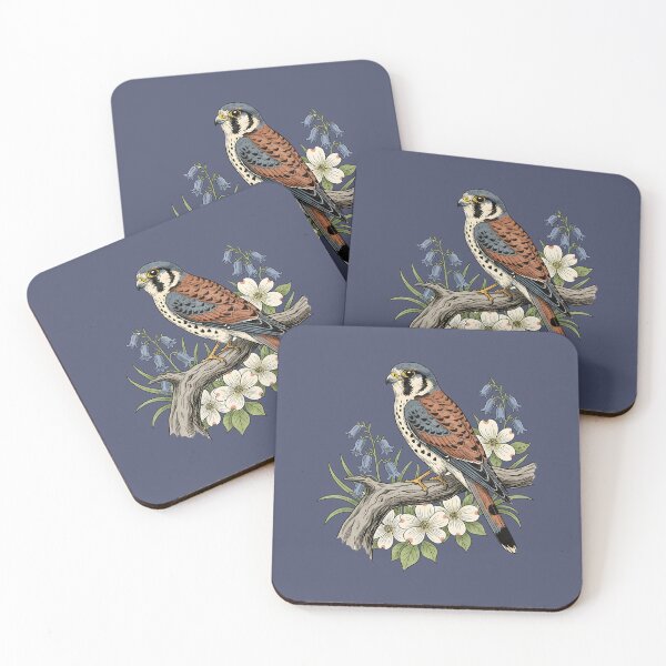 Item preview, American Kestrel With Bluebells And Dogwood  designed and sold by BirdsnStuff.