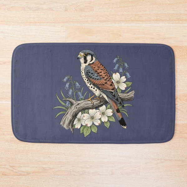 Item preview, American Kestrel With Bluebells And Dogwood  designed and sold by BirdsnStuff.