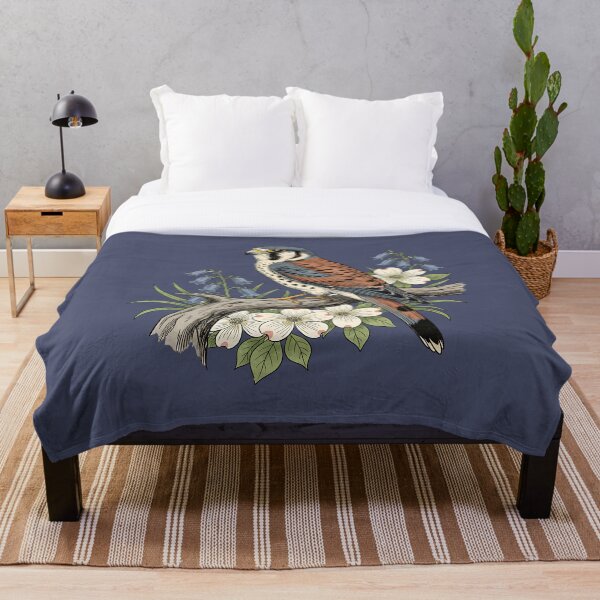 Item preview, American Kestrel With Bluebells And Dogwood  designed and sold by BirdsnStuff.