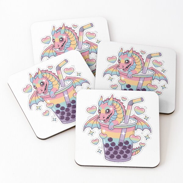 Item preview, Kawaii Bubble Tea Dragon Sticker designed and sold by inkfusionhub99.