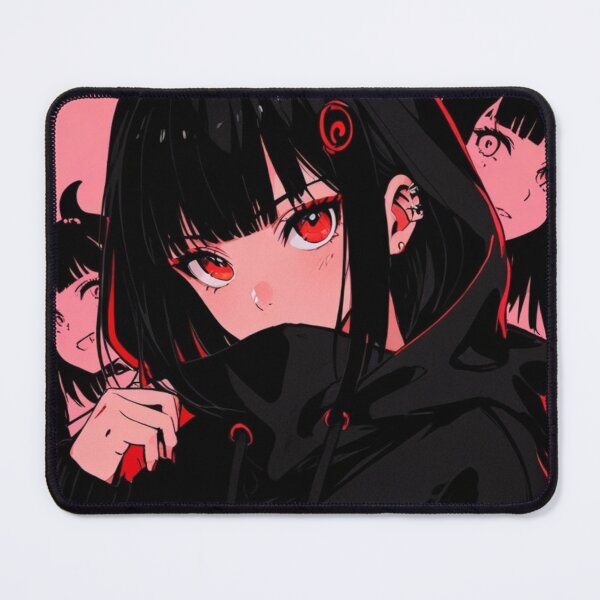 Item preview, Red Eyes Anime Hoodie Girl | Dark Manga Streetwear Aesthetic Art designed and sold by AnimDream .