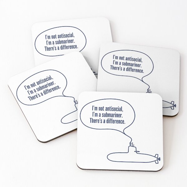 Item preview, Not Antisocial Submariner Quote For Navy Veterans designed and sold by chattsuede.