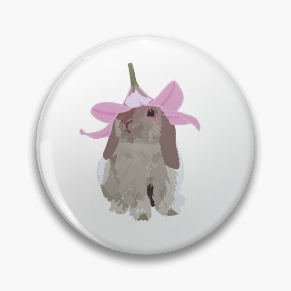 Item preview, Flower bunny designed and sold by Katyslittlestickershop.