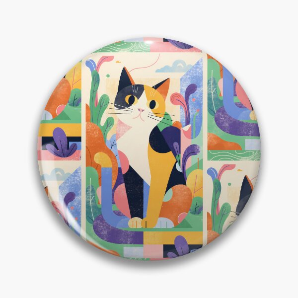 Item preview, Magic Cat in Pastel Geometric Forest designed and sold by Idealforme.