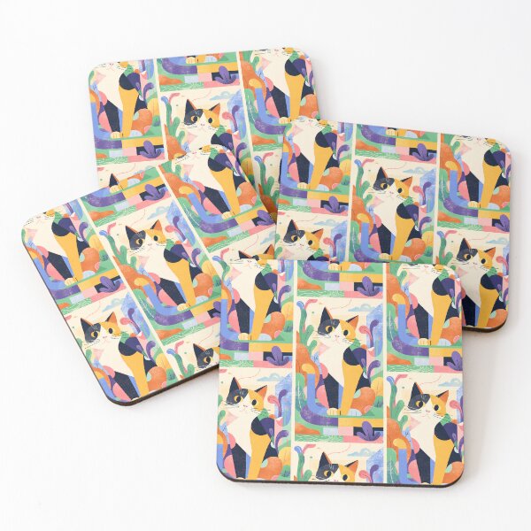 Item preview, Magic Cat in Pastel Geometric Forest designed and sold by Idealforme.