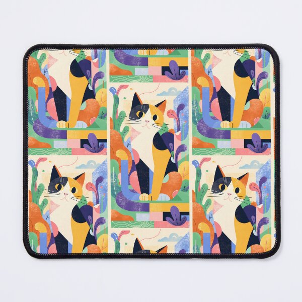 Item preview, Magic Cat in Pastel Geometric Forest designed and sold by Idealforme.