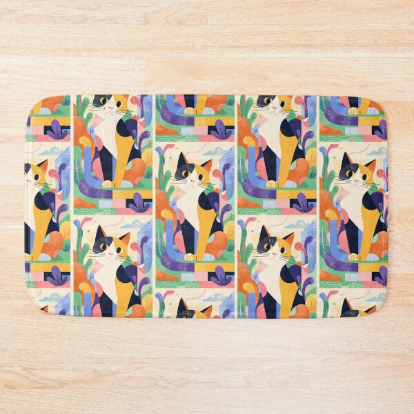 Item preview, Magic Cat in Pastel Geometric Forest designed and sold by Idealforme.