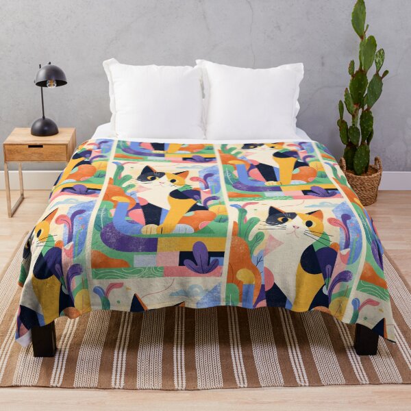 Item preview, Magic Cat in Pastel Geometric Forest designed and sold by Idealforme.