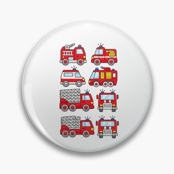 Item preview, Cute Kawaii Fire Trucks designed and sold by KM Design.