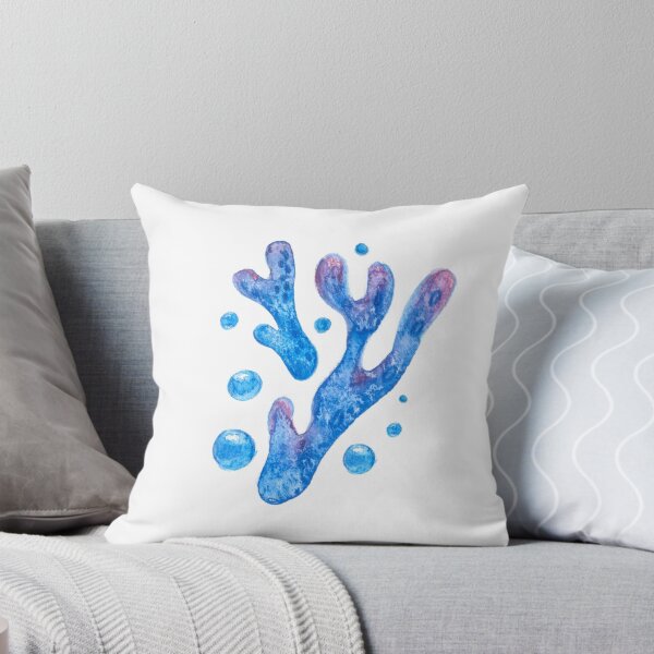 Item preview, Underwater blue algae watercolor hand drawn designed and sold by Deepness2023.