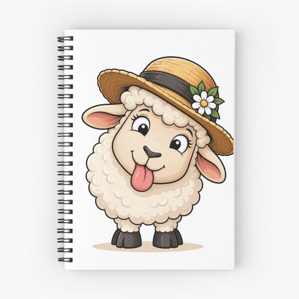 Item preview, Cute Sheep in Straw Hat Funny Farm Animal Design designed and sold by KaSenArt26.