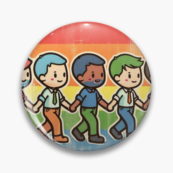 Item preview, Retro LGBTQ+ Unity Design | Cute Rainbow Friends Pride Art | Inclusive Diversity Sticker, Shirt & Poster designed and sold by DiamondSkyShirt.