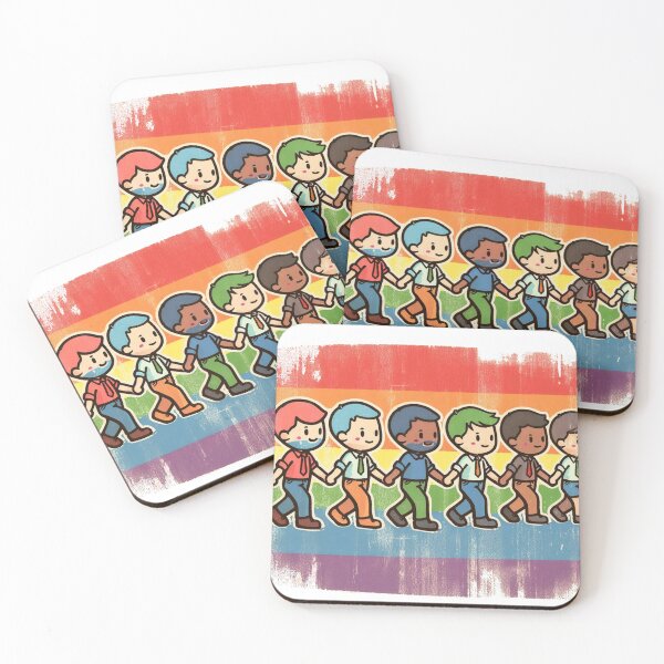 Item preview, Retro LGBTQ+ Unity Design | Cute Rainbow Friends Pride Art | Inclusive Diversity Sticker, Shirt & Poster designed and sold by DiamondSkyShirt.