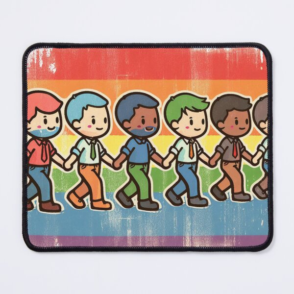 Item preview, Retro LGBTQ+ Unity Design | Cute Rainbow Friends Pride Art | Inclusive Diversity Sticker, Shirt & Poster designed and sold by DiamondSkyShirt.