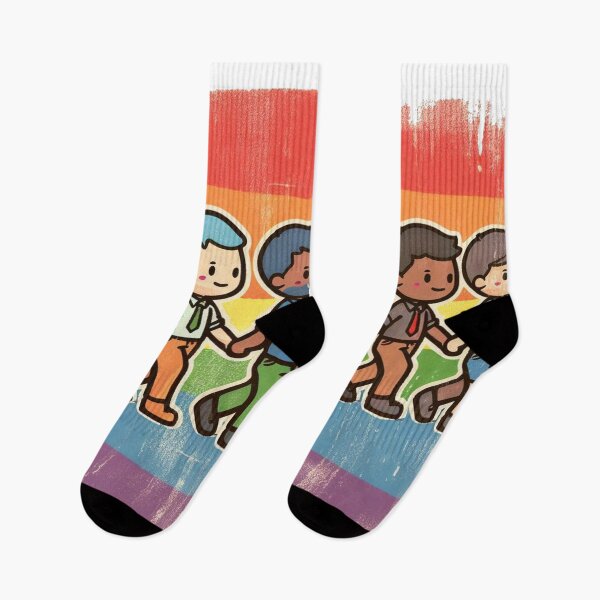 Item preview, Retro LGBTQ+ Unity Design | Cute Rainbow Friends Pride Art | Inclusive Diversity Sticker, Shirt & Poster designed and sold by DiamondSkyShirt.