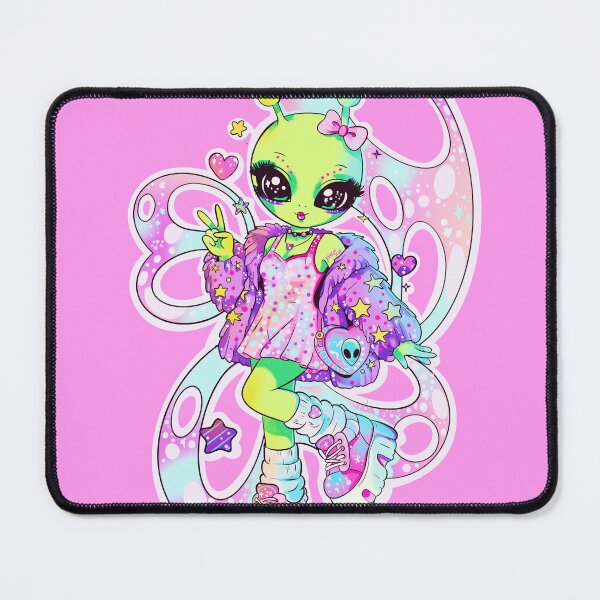 Item preview, Pastel pink alien fairy – y2k kawaii spacecore aesthetic designed and sold by StudioPeachPop.