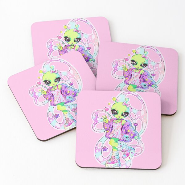 Item preview, Pastel pink alien fairy – y2k kawaii spacecore aesthetic designed and sold by StudioPeachPop.