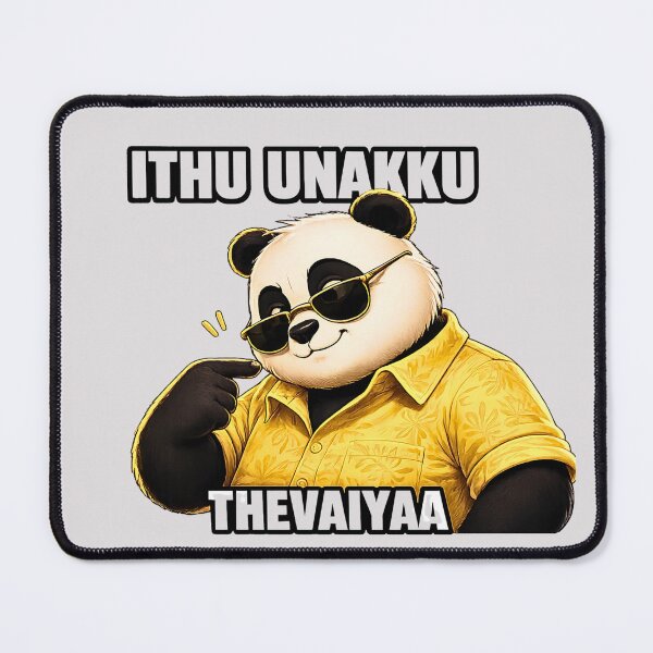 Item preview, Ithu Unakku Thevaiyaa Funny Tamil Panda Meme Sticker | Cute Tamil Comedy Quote designed and sold by KS Cosmic Journeys.