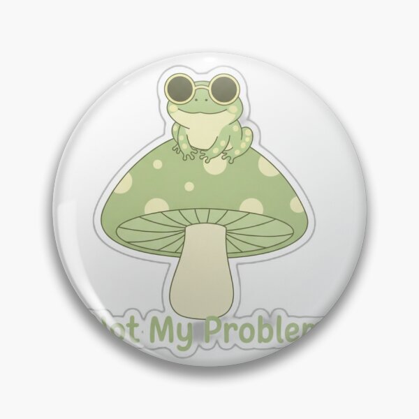 Item preview, Not My Problem Funny Frog Sunglasses Sticker designed and sold by harnoorbrar.