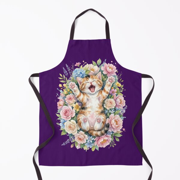 Item preview, Cuddly Kitten in a bed of flowers designed and sold by TB-73.
