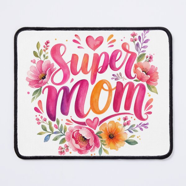 Item preview, Vibrant Floral Super Mom Watercolor Design designed and sold by RidaZ.