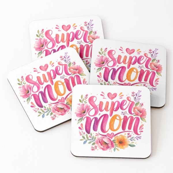 Item preview, Vibrant Floral Super Mom Watercolor Design designed and sold by RidaZ.