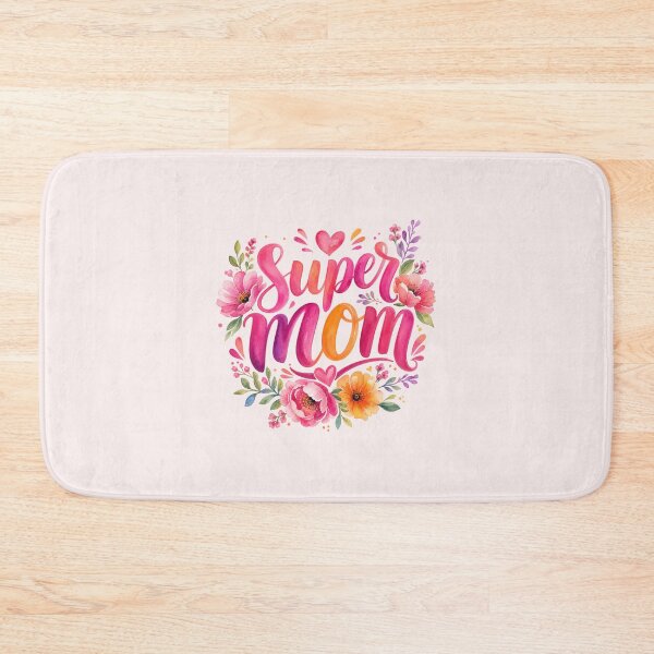 Item preview, Vibrant Floral Super Mom Watercolor Design designed and sold by RidaZ.