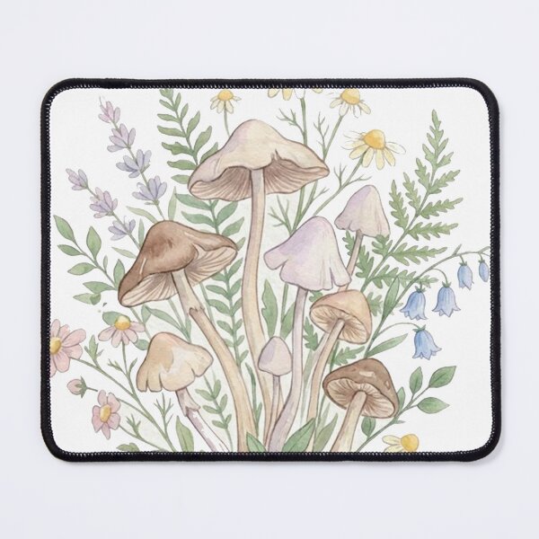 Item preview, Wild Mushrooms and Wildflowers — Soft Watercolor Botanical Sticker designed and sold by Breezy Studio.