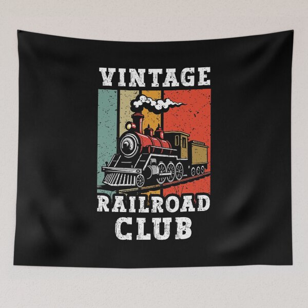 Item preview, Vintage Railroad Club Retro Steam Locomotive Train designed and sold by Dmetalx Art Apparel.