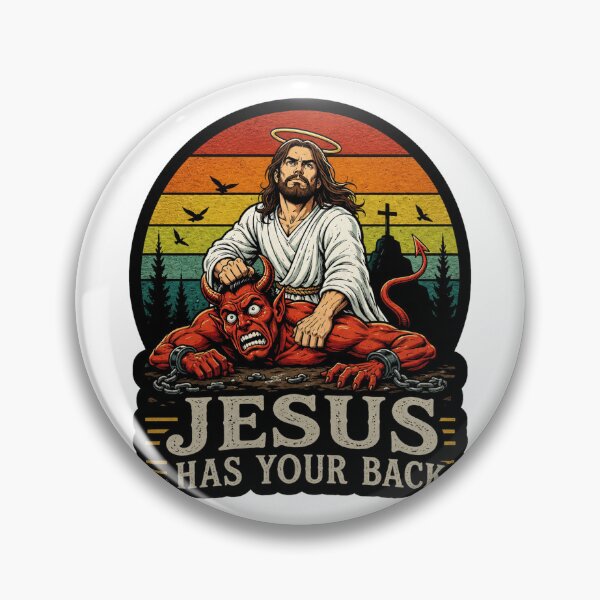Item preview, Jesus Has Your Back Vintage Christian Faith Graphic T-Shirt designed and sold by HB Shirts.