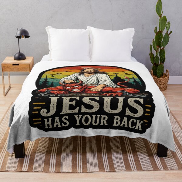 Item preview, Jesus Has Your Back Vintage Christian Faith Graphic T-Shirt designed and sold by HB Shirts.
