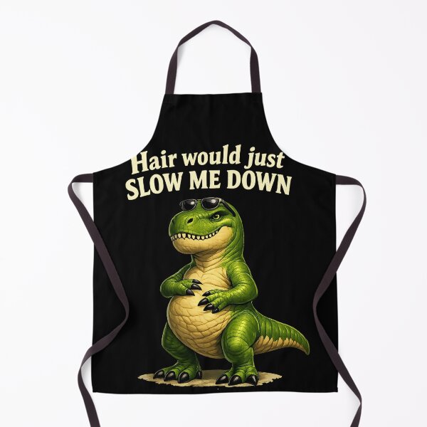 Item preview, Hair Would Just Slow Me Down Funny Dinosaur T-Rex designed and sold by FANTASYoDarknes.