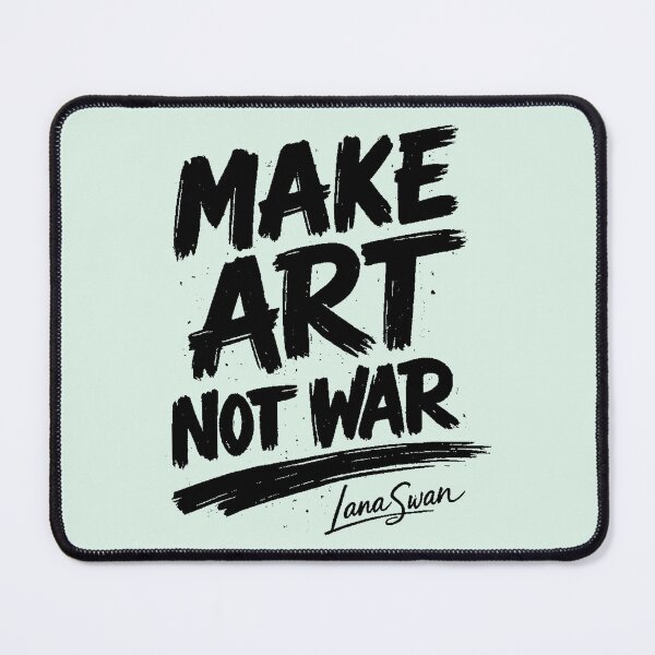 Item preview, MAKE ART NOT WAR | Mint Typography Design | Creative Peace Statement designed and sold by BlueberrySwan.