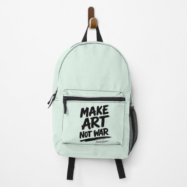 Item preview, MAKE ART NOT WAR | Mint Typography Design | Creative Peace Statement designed and sold by BlueberrySwan.