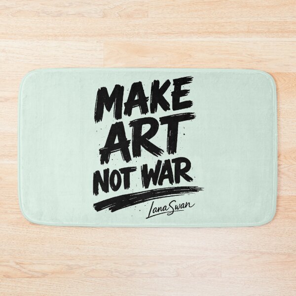 Item preview, MAKE ART NOT WAR | Mint Typography Design | Creative Peace Statement designed and sold by BlueberrySwan.