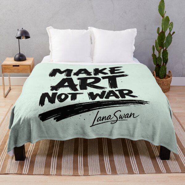 Item preview, MAKE ART NOT WAR | Mint Typography Design | Creative Peace Statement designed and sold by BlueberrySwan.