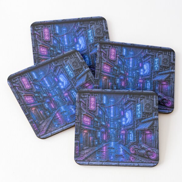 Item preview, Cyber Alley | Cyberpunk City Street Art designed and sold by IGLCreative.