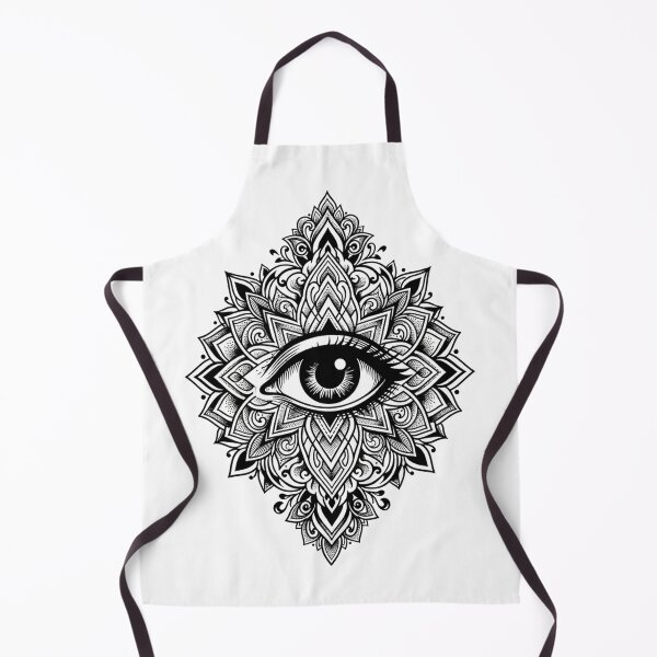 Item preview, All-Seeing Eye Mandala — Black and White Ornamental Sticker Design designed and sold by Breezy Studio.