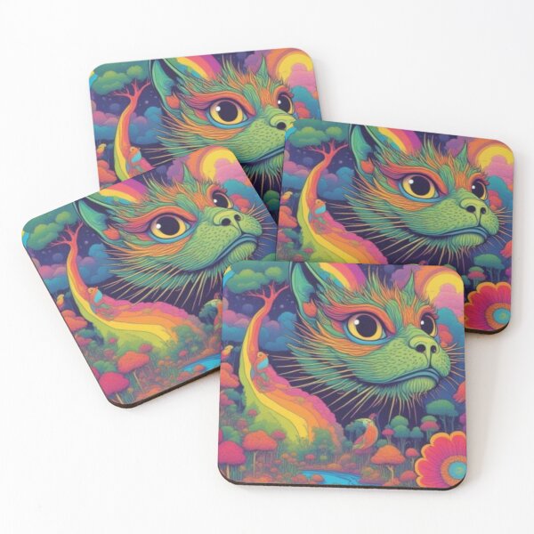 Item preview, Surreal cat in multicolor. designed and sold by Knock on my door.