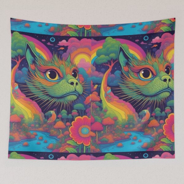 Item preview, Surreal cat in multicolor. designed and sold by Knock on my door.