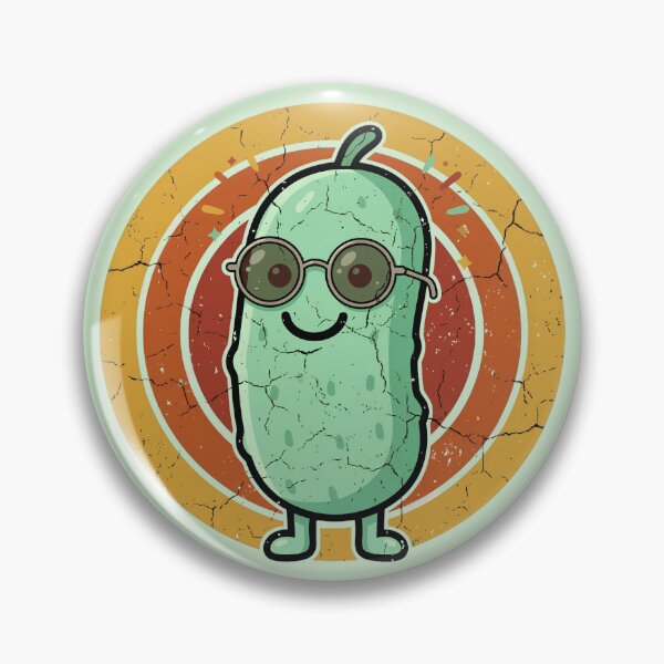 Item preview, Vintage Pickle Character Retro Funny Pickle Lover Cartoon Dill Pickle Aesthetic Sticker T-Shirt Gift designed and sold by Basma Designs | Funny Shirts, Stickers & Mugs.