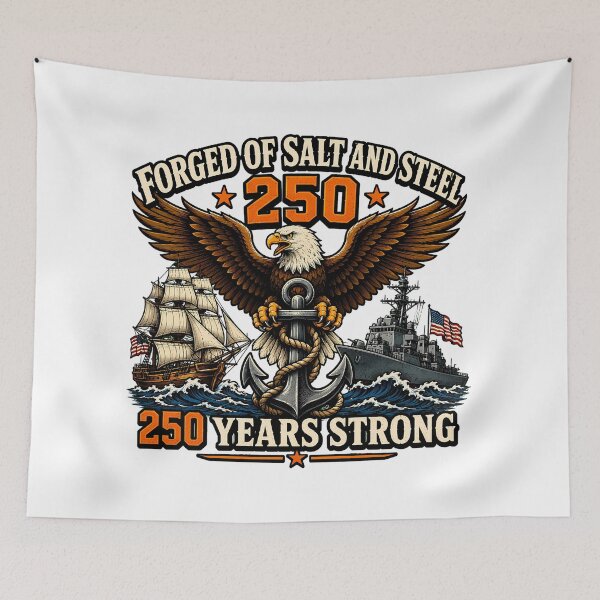 Item preview, US Navy 250th Anniversary Forged of Salt and Steel designed and sold by chattsuede.