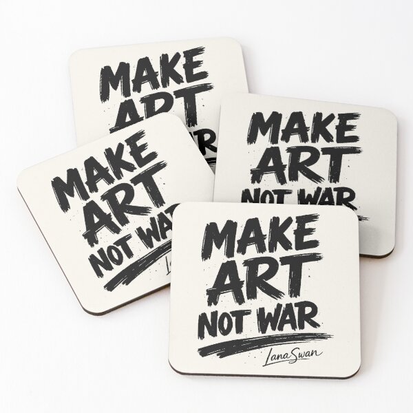 Item preview, MAKE ART NOT WAR | Ivory Typography Print | Creative Rebel Quote designed and sold by BlueberrySwan.