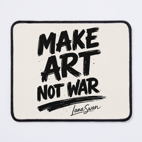 Item preview, MAKE ART NOT WAR | Ivory Typography Print | Creative Rebel Quote designed and sold by BlueberrySwan.