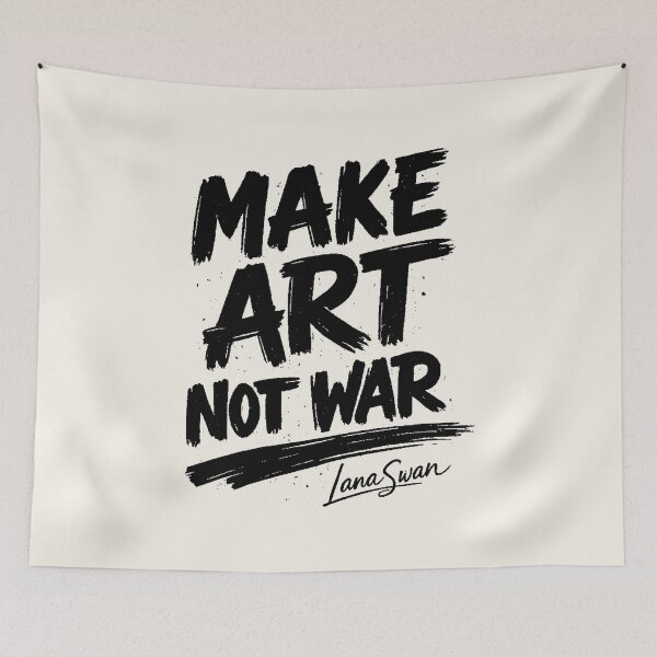 Item preview, MAKE ART NOT WAR | Ivory Typography Print | Creative Rebel Quote designed and sold by BlueberrySwan.