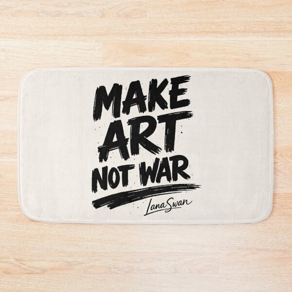 Item preview, MAKE ART NOT WAR | Ivory Typography Print | Creative Rebel Quote designed and sold by BlueberrySwan.
