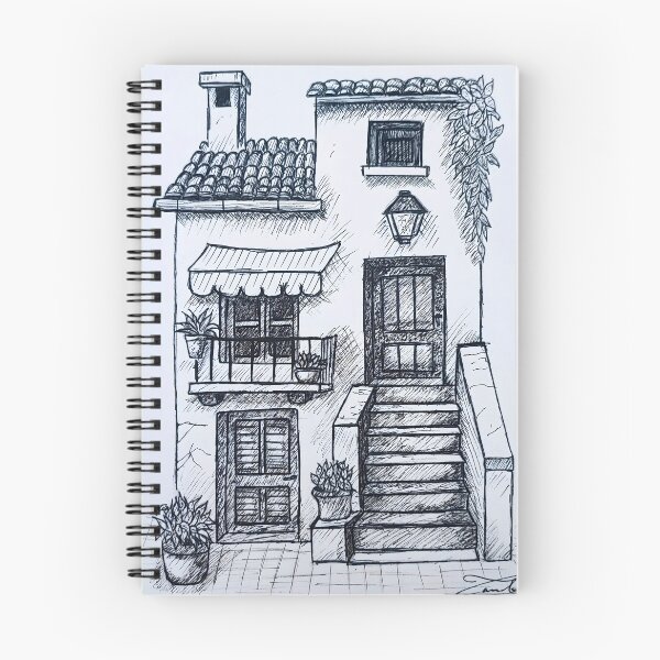 Item preview, Sunlit Mediterranean Facade designed and sold by tarek-artworks.