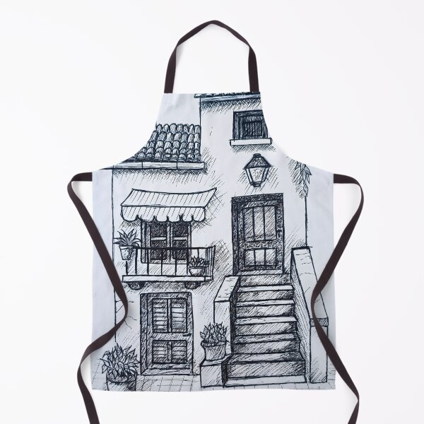 Item preview, Sunlit Mediterranean Facade designed and sold by tarek-artworks.