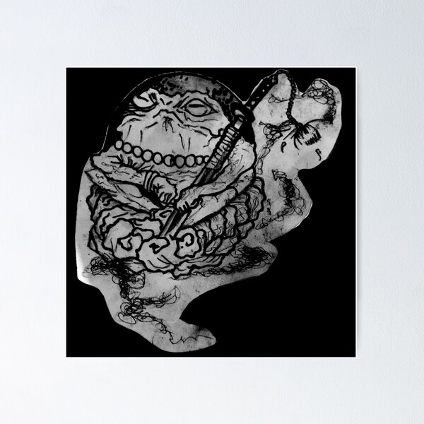 Item preview, Wise Japanese Toad - Neotraditional Tattoo Art designed and sold by Ideniquo.